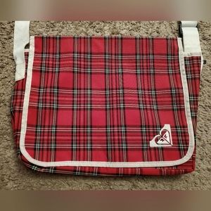Roxy Red Plaid Messenger Bag